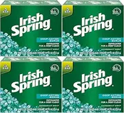 Irish Spring Deodorant Bath Bar Soap, Deep Action Scrub, with Scrubbing Beads, 3.75 Ounce Each, 3 Bar Pack (Pack of 4) 12 Bars Total