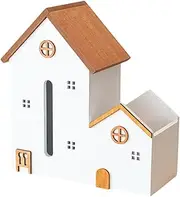 Qianly Tissue Box Cover House Statue Ornament Lightweight Tissue Holder Napkin Holder for Hotel Lounge Room Dining Table Restaurant