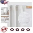 Farmhouse-Style 90" Light-Filtering Curtains - Soft Glittering Drapes, 2 Panels