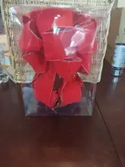 December Home Red Bow Christmas Tree Topper