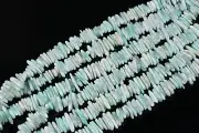 Natural Blue Amazonite Smooth Nugget Shape Gemstone Loose Healing Beads 13"