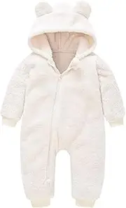 [Generic] Womens Snow Bubs Infant Baby Girls Hooded Warm Jumpsuit Bear Coat Thick Boys Snowsuit Girls Coat&Jacket Kids Snowboard Outfit