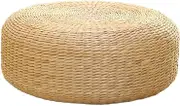Leefasy Woven Futon Seat Cushion, Meditation Cushion, Tatami Seat Cushion Japanese Style Seating Cushion for Floor, 40cm Diameter