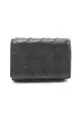 二奢 Pre-loved BOTTEGA VENETA Intrecciato trifold wallet leather black