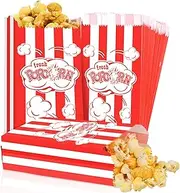 300 Pieces Paper Popcorn Bags Nostalgic Red and White Striped Popcorn Containers 1 oz Disposable Popcorn Holder for Home Carnival Movie Party Supplies