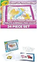 Crayola Light up Tracing Pad Bundle car and Unicorn Theme for Drawing and tracing Practice for Boys and Girls