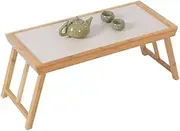 Laptop Desk, Laptop Bed Table Foldable Laptop Table Bed Desk Breakfast Serving Bed Tray |Portable Mini Picnic Table & Lightweight Folds in Half w' Inner Storage Space