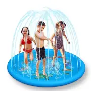 Sprinkler & Splash Pad For Kids 68IN Inflatable Blow Up Pool Sprinkle Play Mat