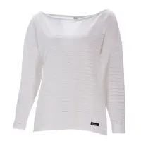 在飛比找momo購物網優惠-【Wildland 荒野】女彈性緹花長袖上衣(30白色)