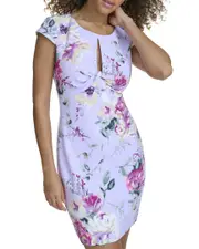 Siena Printed Lilac Mini Dress