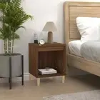 Wooden Bedside Table Drawers Storage Side Shelf Cabinet Bedroom Nightstand Oak