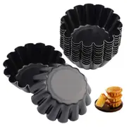 Pack of 12 Mini Tartelette Moulds, 6.35 cm, Carbon Steel, NonStick, for Cakes