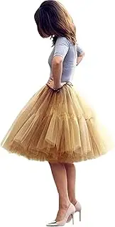 [AiberLisha] Short Tutu Tulle Skirt Elastic Waist for Festival Party Evening