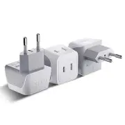 European Travel Plug Adapter Europe Power Adaptor 1 Pack Type C - Europe
