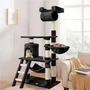 BEASTIE Cat Tree Scratching Post Scratcher Tower Condo House Furniture Wood 141