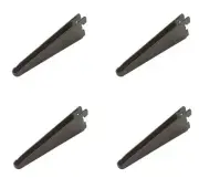 Knape & Vogt 182 BLK 7 Dual Track 7" Black Metal Shelf Bracket - Pack of 4
