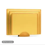 SMIRLY Plastic Cutting Board Set Holder Non-Slip Chopping Board 3-Pack yellow