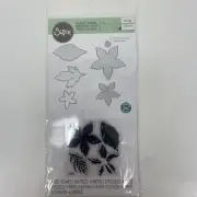 Sizzix Framelits Die & Stamp Set By Lisa Jones 6 Pieces Seasonal Flowers 665331