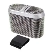 Car Trash Can Hanging Car Door Rhinestone Plastic Trash Bin Assorted Color 1 Pcs