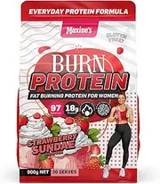 Maxine's Burn Strawberry Sundae Gluten Free Protein Powder 900 g