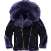 JORDAN CRAIG | KIDS EL JEFE SHEARLING MOTO COAT (BLACK IRIS) SIZE 5T