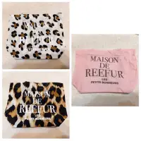 在飛比找蝦皮購物優惠-現貨 Maison de reefur豹紋粉色購物小提袋