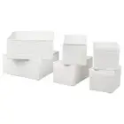 IKEA SKUBB Set of 6 Drawer Organiser Storage Cloth Box Wardrobe White / Grey