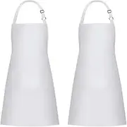 2 Pack Bib Aprons with 2 Pockets Cooking Chef Kitchen Women Men