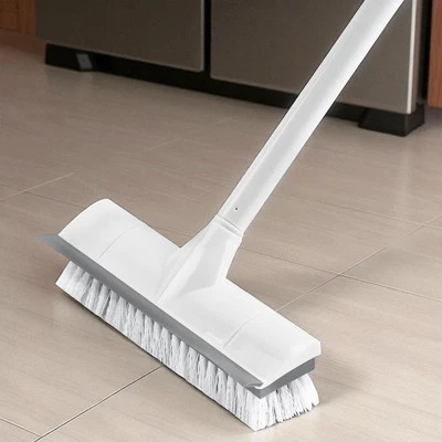 Floor Scrub Brush Broom Long Handle 50" Stiff & Soft Brush Home Cleaning Kitchen