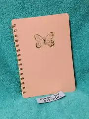 OCS Designs Butterfly Art Spiral Compact Pink Notebook Journal Diary Book