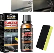 Plastic Restorer for Car, Plastic Repair Agent, Lasting Auto Restoring Liquid, Hydrophobic Ceramic Trim Coating Kit, Interior Revitalizing Coating Agent, Resists Water, UV Rays