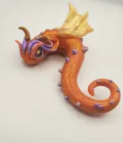 FAERIE DRAGON Christmas Ornament WINDOW HANGER Handmade Polymer Clay HD07