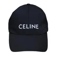 在飛比找ETMall東森購物網優惠-【CELINE 】CELINE 刺繡 文字款 棒球帽 黑色 