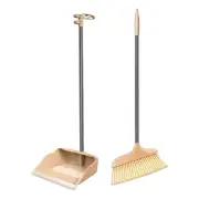 Indoor Broom and Dustpan Set,41" Height Broom with Stand Up Dustpan,Anti-Scra...