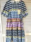 New! Beautiful GORMAN “Cross Check” Cotton Dress * size 14
