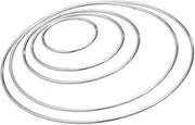 Cabilock 5pcs Metal Ring Key Dream Catcher Crafts Van Supplies Kit Macrame The Ring Silver