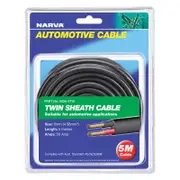 Narva 50A 6mm Red/Black(Black Sheath) Twin Sheath Cable - 5m