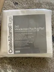 Crate & Barrel Miracle Hold Plus Rug Pad 3x5 New