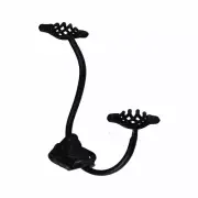 Renovators Supply Black Hook Wrought Iron Birdcage Double Iron Hook Coat Hanger