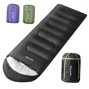 Camping Sleeping Bag- 4 Seasons for Adults, A1 Dark Grey/Regular(33''x87'')