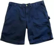 Carhartt Shorts Mens 44 Navy Rugged Flex Rigby Work Dungaree 11" Inseam Utility