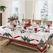 Villeroy & Boch Toy's Delight Christmas Fabric Tablecloth, Holiday Table Decor, 60"x144" Oblong/Rectangle, Multi