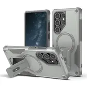 For Samsung Galaxy S25 Ultra 5G Case, MagSafe Compatible Kickstand Cover, Grey