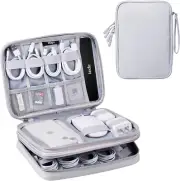 Cable Organizer Bag, Large Charger Cord Travel Case for Electronics & Tech Acces