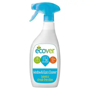 ecover宜珂綠能生態玻璃清潔劑 500ml (玻璃清潔 亮光 清潔 窗戶清潔 水痕 水垢 玻璃維護 去污 鏡子