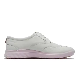Ecco 高爾夫女鞋 W Golf S-Classic 白 粉紅 雕花 防水鞋面 高球【ACS】 10270301007