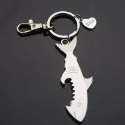 Shark Shaped Keychain Smooth Bottle Opener Gift - Son Heart Charm with Clip