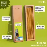 Phool TULSI Holy Basil Luxury Fragrance NATURAL Incense Agarbatti 80 sticks