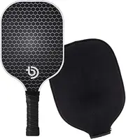 Set with Bag - Carbon Paddle, Outdoor Racket | Lightweight Carbon Fiber Paddle with Comfort Grip, Durable Court Equipment for Men Women Kids, Ideal for Recreation & Competitive Play