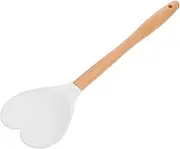 Vaguelly Shaped Silicone Serving Spoon Heat Resistant Kitchen Utensil for Cooking Mixing and Serving Flexible Nonstick Turner with Ergonomic Handle for Comfort and Cookware